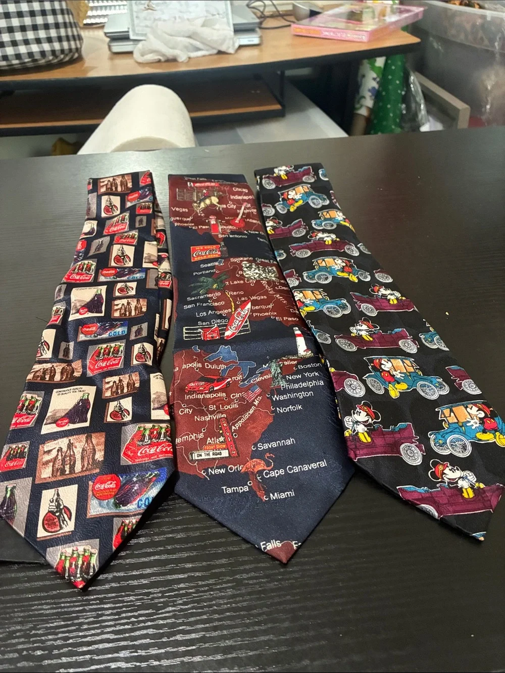 Coca-Cola Themed Black Novelty Men's Tie